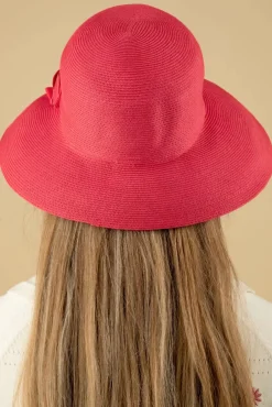 New Chloe Travel Hoed In Koraalrood Vrouwen Hoeden & Fascinators