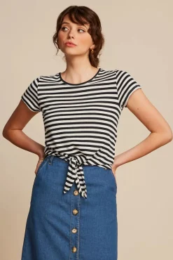 Best Chopito Stripe Knot T-Shirt In Zwart Vrouwen T-Shirts