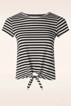 Best Chopito Stripe Knot T-Shirt In Zwart Vrouwen T-Shirts