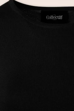 Chrissie Gebreide Top In Zwart Vrouwen Truitjes