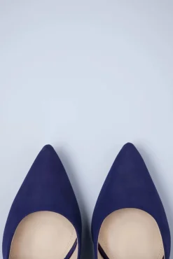 Discount Claire Stiletto Pumps Van Nubuck In Navy Vrouwen Pumps