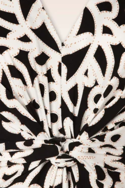 Best Colette Geknoopte Jurk In Zwart Vrouwen Plus Size Jurken