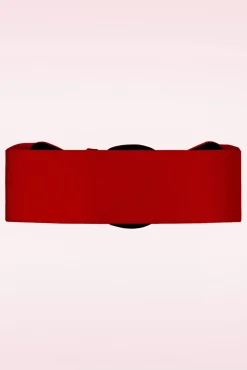 New Corinne Elastische Riem In Rood Vrouwen Riemen