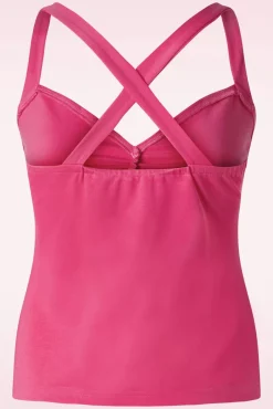 Clearance Cross Back Top In Fuchsia Vrouwen Tops