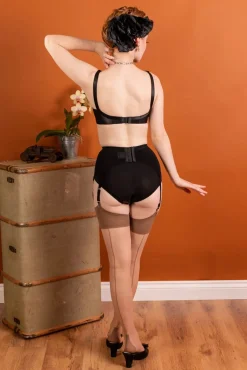 Best Cuban Retro Naadkousen In Latte Vrouwen Jarretelkousen