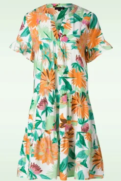 New Dahlia Flower Jurk In Gebroken Wit Vrouwen Plus Size Jurken