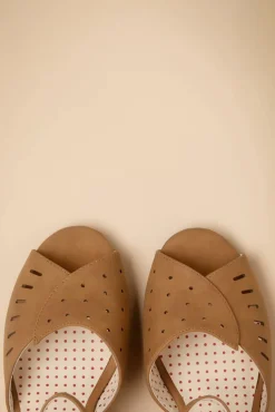 Debbie Sleehak Sandalen In Bruin Vrouwen Sandalen