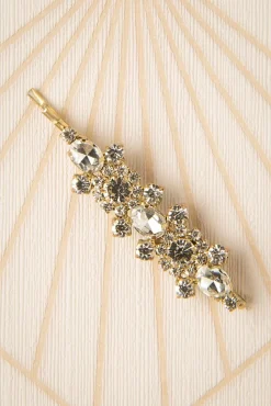 Clearance Deco Crystal Stone Haarspeld In Goud Vrouwen Haaraccessoires