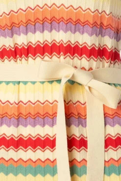 Outlet Deep V Gebreide Jurk Hadley In Creme Vrouwen A Lijn Jurken