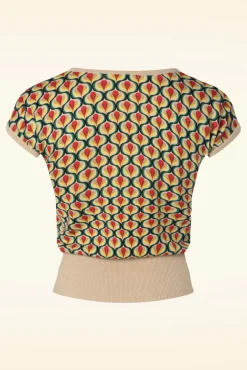 Sale Deep V Top Indy In Creme Vrouwen Truitjes