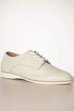 Derby Super Soft Schoenen In Ecru Vrouwen Veterschoenen