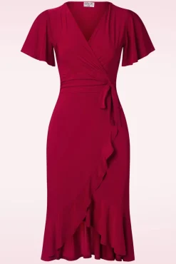 Outlet Desiree Pencil Jurk In Rood Vrouwen Plus Size Jurken