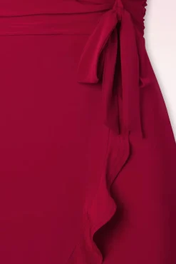 Outlet Desiree Pencil Jurk In Rood Vrouwen Plus Size Jurken