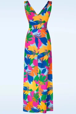 Online Deveny Abstract Maxi Jurk In Multi Vrouwen Plus Size Jurken