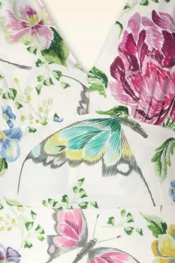 Clearance Deveny Floral Maxi Jurk In Gebroken Wit Vrouwen Plus Size Jurken