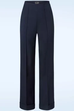 Sale Diadora Wijde Pantalon In Marineblauw Vrouwen Broeken