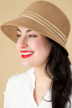 Clearance Diana Straw Cloche Hoed In Zand Vrouwen Hoeden & Fascinators
