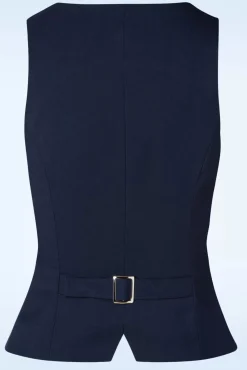 Hot Dianne Gilet In Marineblauw Vrouwen Jassen