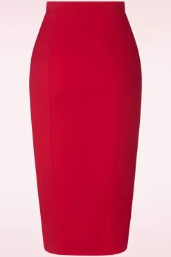 Clearance Dianne Pencil Rok In Rood Vrouwen Rokken