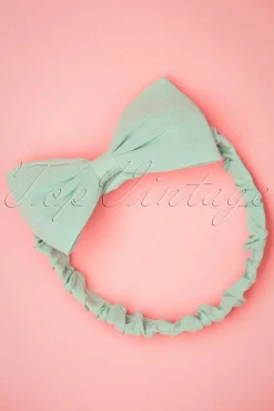 Sale Dionne Bow Hoofdband In Mint Vrouwen Haaraccessoires