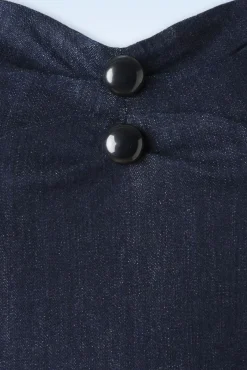 Outlet Dolores Denim Doll Jurk In Blauw Vrouwen Effen Jurken