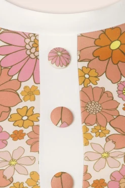 Hot Donna Bloemen Jurk In Roze En Orange Vrouwen Plus Size Jurken