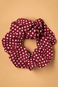 New Dotty Scrunchie In Rood Vrouwen Haaraccessoires