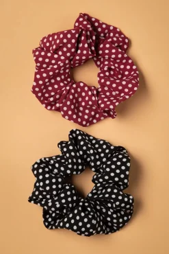 Sale Dotty Scrunchie In Zwart Vrouwen Haaraccessoires