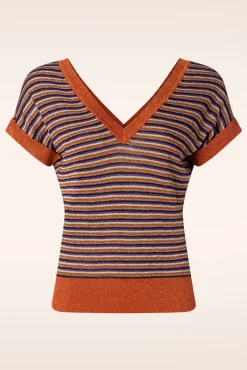Discount Double V Top Stardust In Karamel Vrouwen Truitjes