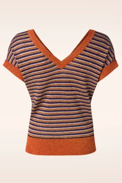 Discount Double V Top Stardust In Karamel Vrouwen Truitjes