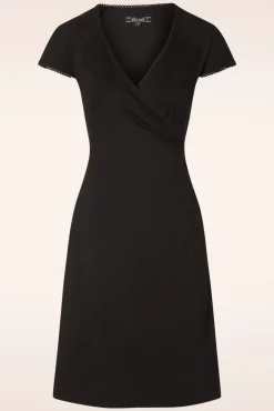 Sale Ecovero Classic Overslagjurk In Zwart Vrouwen Plus Size Jurken