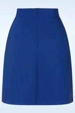 Discount Edith A-Lijn Rok In Koningsblauw Vrouwen Rokken