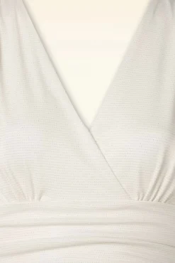 Clearance Eleanor Glitter Maxi Jurk In Egret Vrouwen Maxi Jurken