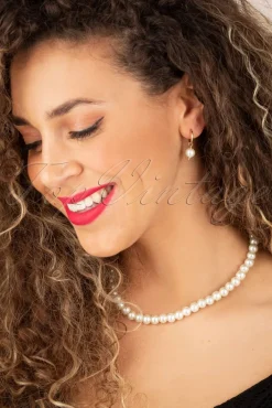 Hot Elegante Parelketting In Ivoor Vrouwen Sieraden