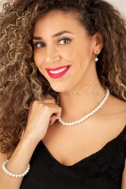 Hot Elegante Parelketting In Ivoor Vrouwen Sieraden