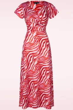 Best Elena Maxi Jurk In Roze En Rood Vrouwen Plus Size Jurken