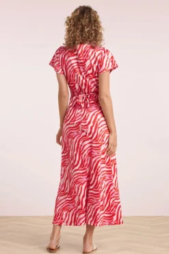 Best Elena Maxi Jurk In Roze En Rood Vrouwen Plus Size Jurken