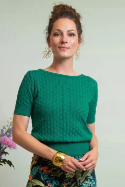 Ella Top In Smaragd Vrouwen Truitjes