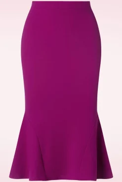 Best Ellie Crepe Pencil Rok In Amaranth Vrouwen Rokken