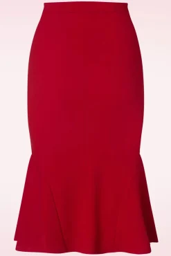 Sale Ellie Crepe Pencil Rok In Rood Vrouwen Rokken