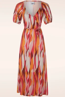 Emma Midi Wikkel Jurk In Multi Vrouwen Midi Jurken