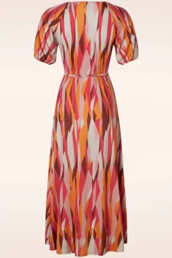 Emma Midi Wikkel Jurk In Multi Vrouwen Midi Jurken