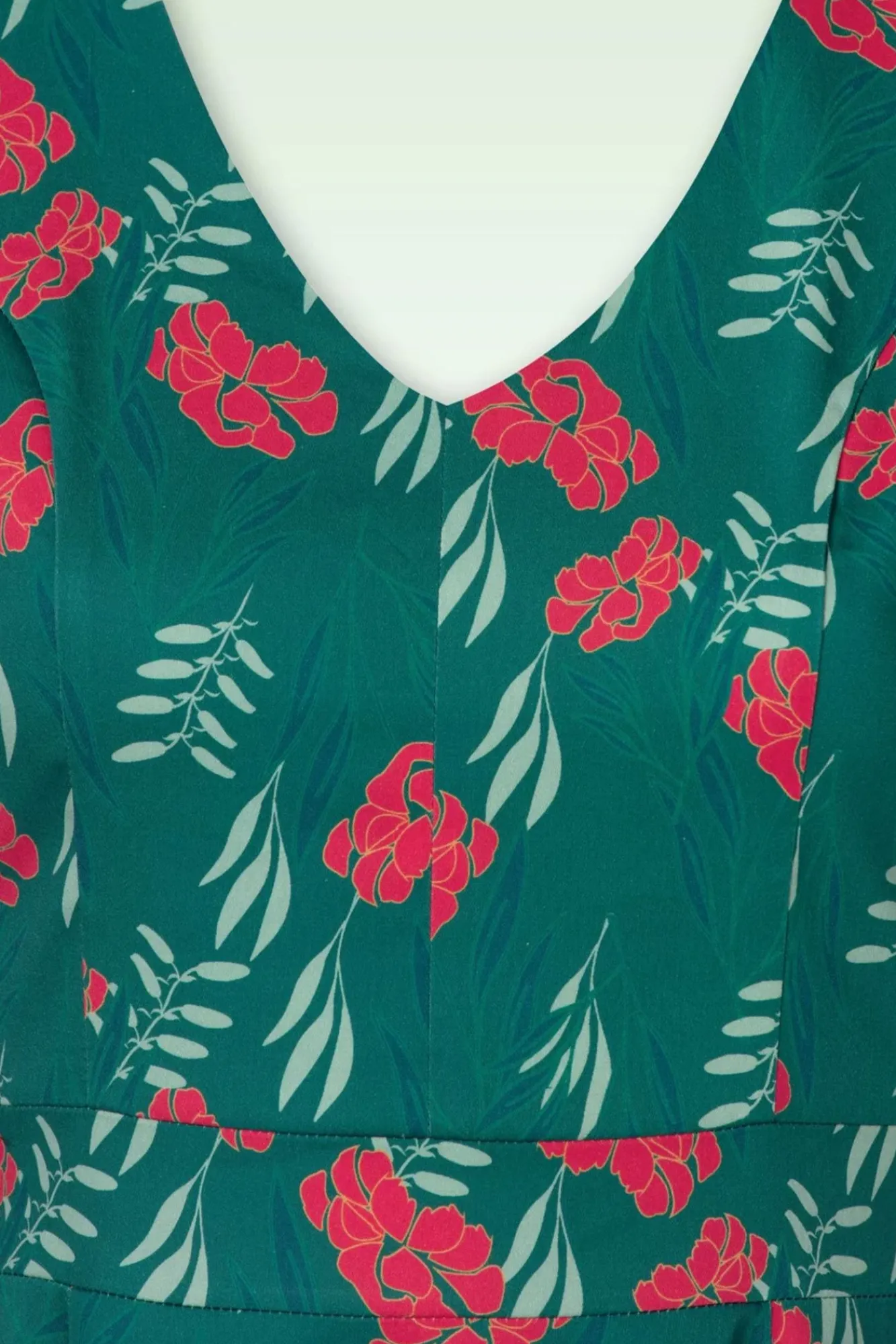 Hot Exclusief Bij Topvintage ~ Olivia Swingjurk Met Korte Mouwen In Blauwgroen Vrouwen Swing Jurken