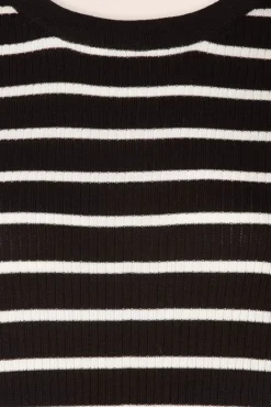 Outlet Ezra Midi Jurk In Zwart En Wit Vrouwen Midi Jurken