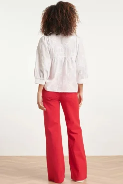 Hot Fae Flared Jeans In Rood Vrouwen Broeken
