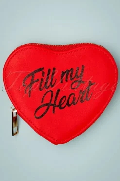 Sale Fill My Heart Portemonnee In Lippenstift Rood Vrouwen Portemonnees