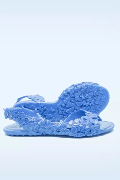 New Flexi Butterfly Flipflop Sandaaltjes In Glossy Blauw Vrouwen Slippers