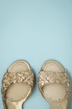 Hot Flexi Butterfly Flipflop Sandalen In Goud Vrouwen Slippers