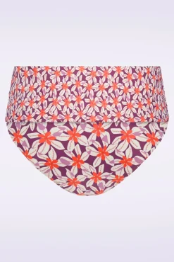 Outlet Flipover Summer Flowers Bikinibroekje In Paars Vrouwen Bikini's