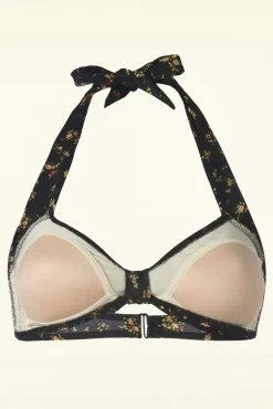 New Floral Bikinitopje In Zwart Vrouwen Bikini's